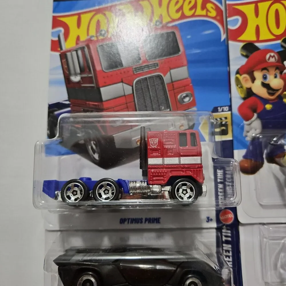 Hot Wheels Screen Time Lot Transformers Optimus Prime Mario Kart Batman Corvette